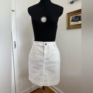 Talbots - White Denim Skirt - 0P - NWT